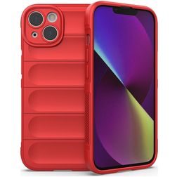 Mobigear Bumpy iPhone 14 TPU flexível Capa traseira - Vermelho
