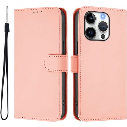 Mobigear Urban Wallet iPhone 16 Pro Lompakkokotelo + Setelitasku - Vaaleanpunainen
