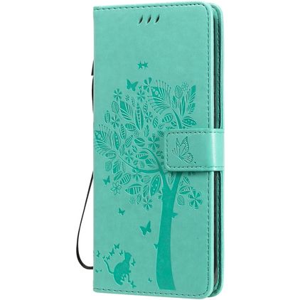 Mobigear Tree LG V60 ThinQ Cover a libro portafoglio - Turchese
