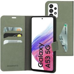 Mobiparts Classic Wallet Samsung Galaxy A53 Pungetui med Seddelrum - Stone Green