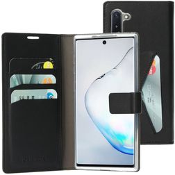Mobiparts Classic Wallet Samsung Galaxy Note 10 Lompakkokotelo + Setelitasku - Musta