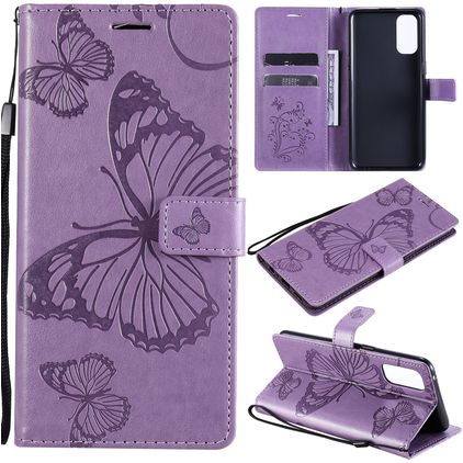 Mobigear Butterfly OPPO Reno 4 Wallet case - Purple