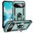 Mobigear Armor Ring Google Pixel 10 Pro XL Plástico rígido Capa traseira Antichoque com anel - Verde