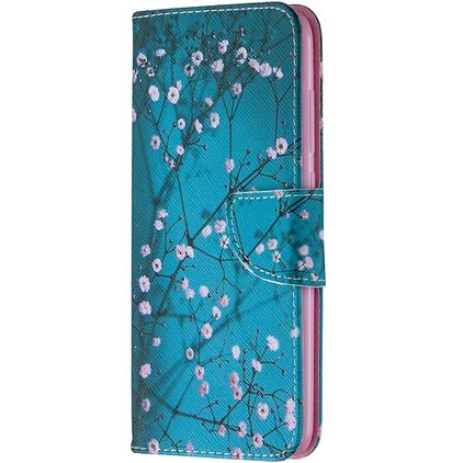 Mobigear Design Xiaomi Redmi Note 9 Lompakkokotelo + Setelitasku - Almond Blossoms