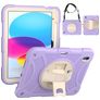Mobigear SureGrip iPad 10 (2022) Case Plastic / Silicone Back cover + Stylus Holder + Shoulder Strap + Stand - Purple