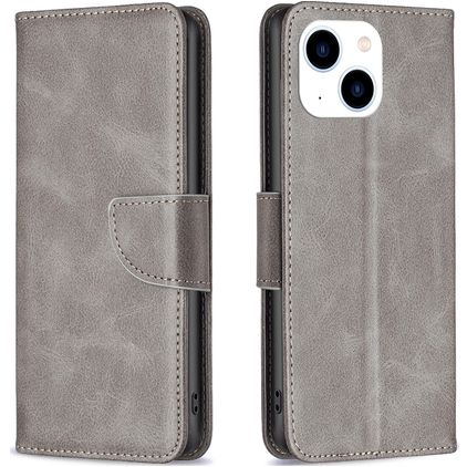 Mobigear Excellent iPhone 15 Etui z klapką typu portfel - Szary