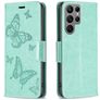 Mobigear Butterfly Samsung Galaxy S23 Ultra Wallet case - Green