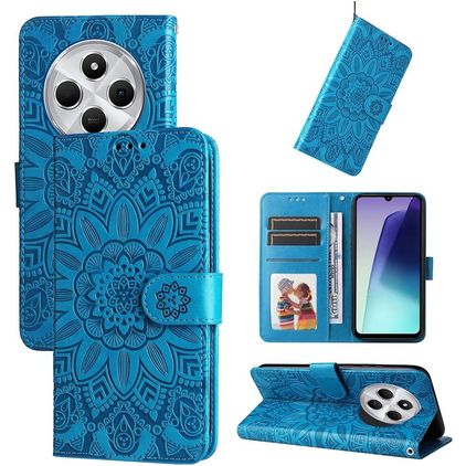 Mobigear Sunflower Xiaomi Redmi 14C Knížkové pouzdro Peněženka - Modrá