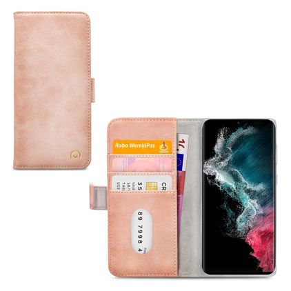 Mobilize Elite Gelly Samsung Galaxy S22 Ultra Funda tipo libro Cartera - Soft Pink
