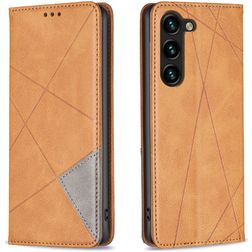 Mobigear Rhombus Slim Samsung Galaxy S25 Plus Knížkové pouzdro - Koňaková