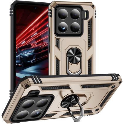 Mobigear Armor ring Xiaomi 15 Hårdt Bagsidecover Stødsikkert med ringholder - Guld
