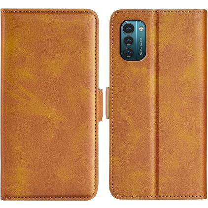 Mobigear Slim Magnet Nokia G21 Funda tipo libro Cartera - Coñac
