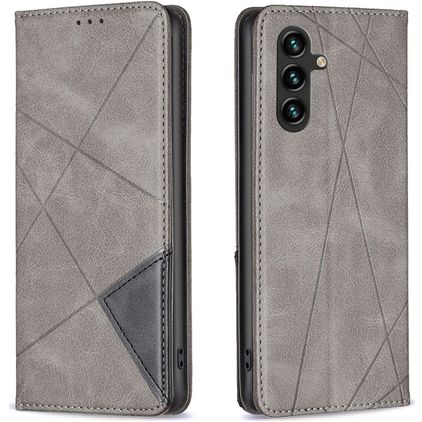Mobigear Rhombus Slim Samsung Galaxy A56 Cover a libro - Grigio