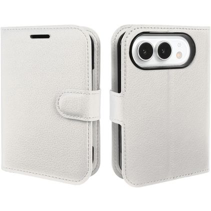 Mobigear Classic iPhone Duo Cover a libro portafoglio - Bianco