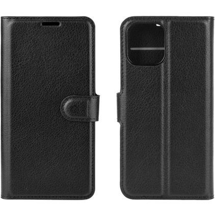 Mobigear Classic iPhone 12 Mini Pungetui med Seddelrum - Sort