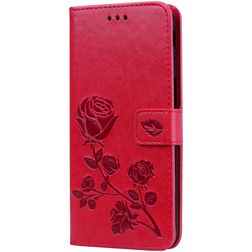 Mobigear Roses Samsung Galaxy J6 Plus Pungetui med Seddelrum - Rød