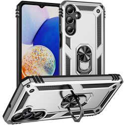Mobigear Armor ring Samsung Galaxy A16 Hard Case Back cover Shockproof with Ring Holder - Silver