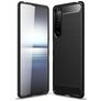 Mobigear Brushed Slim Sony Xperia 1 III TPU flessibile Back cover - Nero