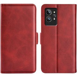Mobigear Slim Magnet Realme GT2 Pro Cover a libro portafoglio - Rosso