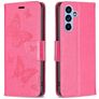 Mobigear Butterfly Samsung Galaxy A54 Cover a libro portafoglio - Magenta