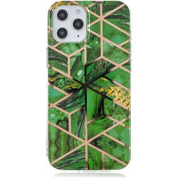 Mobigear Marble iPhone 12 Pro Max Flexibilní TPU Zadní kryt - Zelená