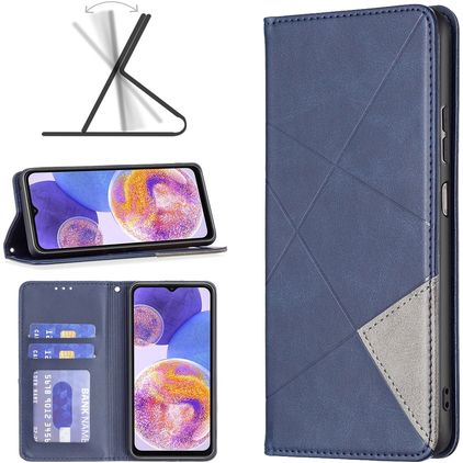 Mobigear Rhombus Slim Samsung Galaxy A23 Knížkové pouzdro - Modrá