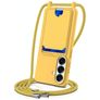 Mobigear Lanyard Card Samsung Galaxy S26 Silicona Funda con cuerda y tarjetero - Amarillo