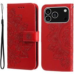 Mobigear Flowers iPhone 17 Pro Wallet case - Red