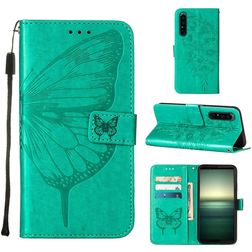 Mobigear Butterfly Sony Xperia 1 IV Funda tipo libro Cartera - Verde