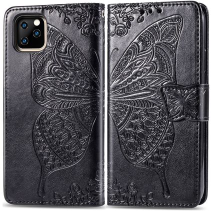Mobigear Butterfly iPhone 11 Pro Max Wallet case - Black