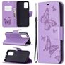 Mobigear Butterfly POCO M3 Etui z klapką typu portfel - Fioletowy