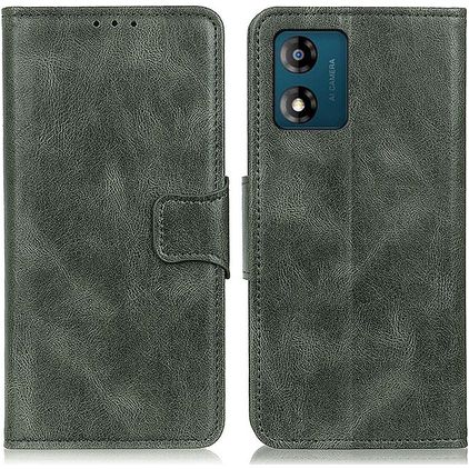 Mobigear Classy Motorola Moto E13 Cover a libro portafoglio - Verde