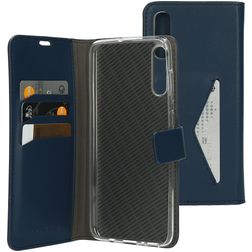 Mobiparts Classic Wallet Samsung Galaxy A70 Lompakkokotelo + Setelitasku - Sininen
