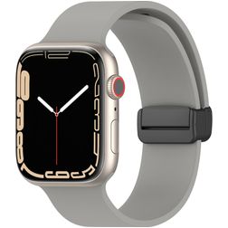 Mobigear Sport Mag Silikone Apple Watch Urrem Magnetlås - 42/41/40/38 mm - Grå