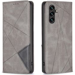 Mobigear Rhombus Slim Samsung Galaxy S25 FE Funda tipo libro - Gris