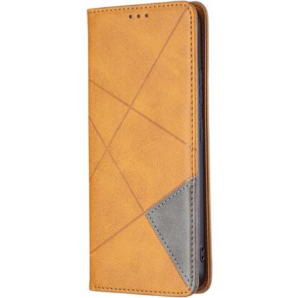 Mobigear Rhombus Slim Xiaomi Redmi Note 11T Cover a libro - Cognac