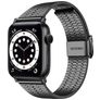 Mobigear Kopenhagen Ruostumaton teräs Apple Watch Ranneke Säädettävä taittolukko - 49/46/45/44 mm - Musta