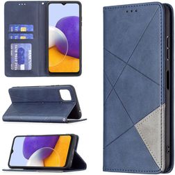 Mobigear Rhombus Slim Samsung Galaxy A22 5G Cover a libro - Blu
