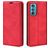 Mobigear Retro Slim Motorola Edge 30 Plånboksfodral med sedelfack - Röd