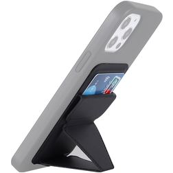 Mobigear Folding Snap-On Card Holder - 3 Cards - MagSafe Compatible - Black