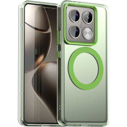 Mobigear Shockproof Xiaomi 14T Pro MagSafe Tvrdý plast Zadní kryt - Zelená