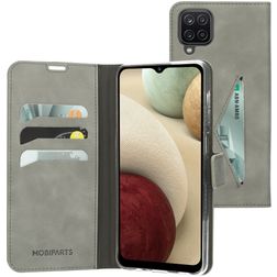 Mobiparts Classic Wallet Samsung Galaxy A12 Funda tipo libro Cartera - Granite Grey