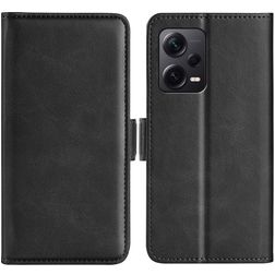 Mobigear Slim Magnet Xiaomi Redmi Note 12 Pro Plus Lompakkokotelo + Setelitasku - Musta