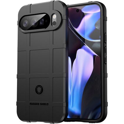 Mobigear Rugged Shield Google Pixel 10 Pro XL TPU flexible Carcasa Antigolpes - Negro