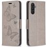 Mobigear Butterfly Samsung Galaxy A24 Pungetui med Seddelrum - Grå