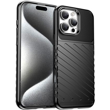 Mobigear Groove iPhone 16 Pro Max Flexible TPU Back cover - Black