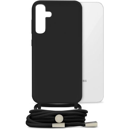 Mobilize Lanyard Gelly Samsung Galaxy S23 FE TPU flexível Capa com cordão - Preto