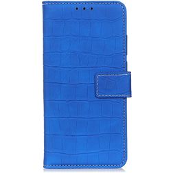 Mobigear Croco Xiaomi Redmi Note 10 5G Wallet case - Blue