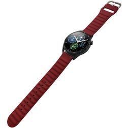 Mobigear Bumpy Bracelete Silicone Fivela para Smartwatch - 22 mm - Bordô