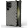 Mobigear Honeycomb Samsung Galaxy S24 Ultra Hard Case Back cover Shockproof - Black